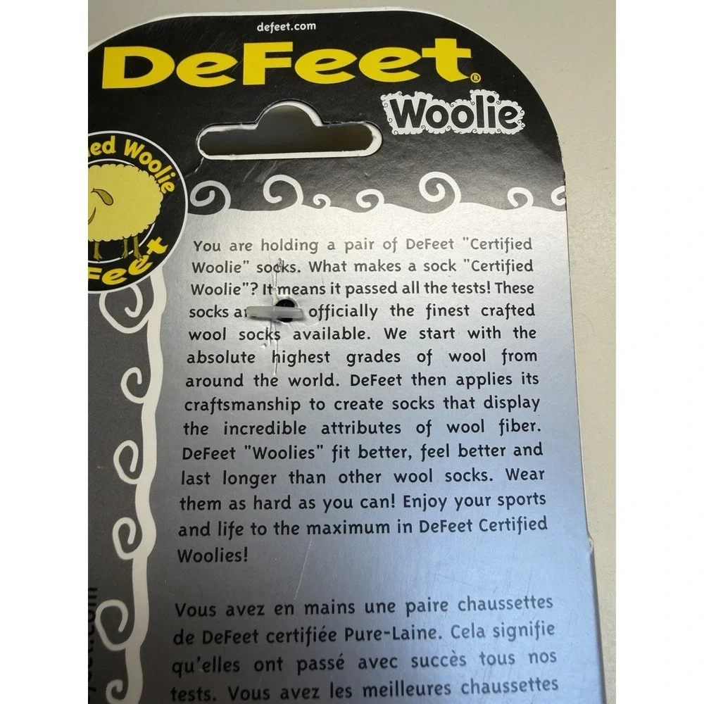 DeFeet Woolie Boolie Merino Wool Hiking Socks Charcoal Hi Top Small Womens 6-8